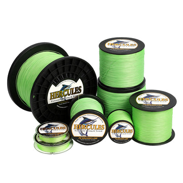 2000M 2187Yds Fluorescent Green 10lb-200lb HERCULES PE braid Fishing Line 8 Strands HERCULES